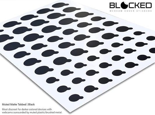 BLOCKED Webcam/Camera Vinyl Covers | Low-Tack Restickable Webcam Sticker | - Image 2