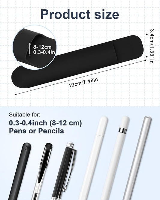 eZAKKA Silicone Pencil Holder For Most Pens, 7.8 inch Self-Adhesive Stick To - Image 2