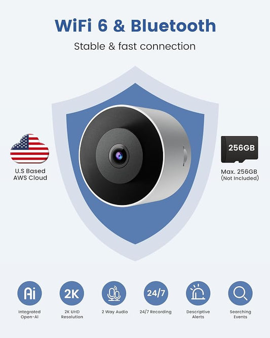2K Window Camera, WiFi 6 Indoor Camera - Image 2