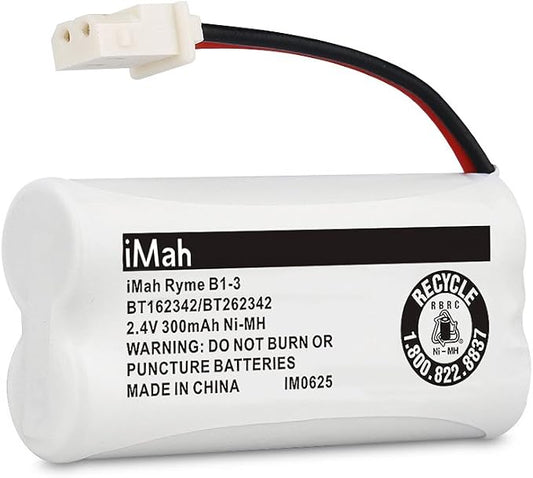 iMah BT162342/BT262342 2.4V 300mAh Ni-MH Cordless Phone Batteries Compatible - Image 2
