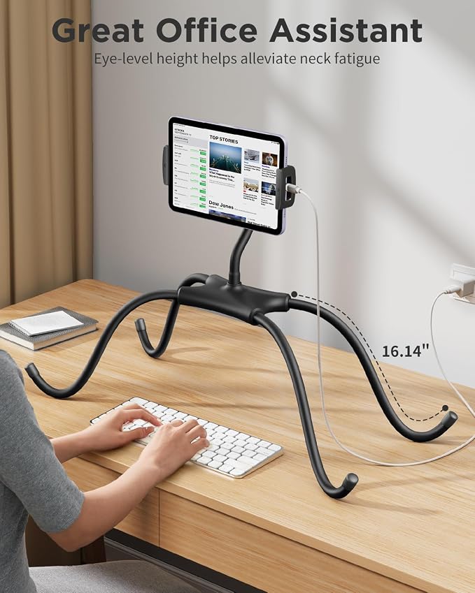 SAIJI iPad Stand, Adjustable Ergonomic Tablet Holder - Image 7