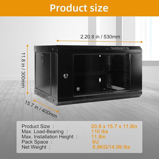 6U Wall Mount Network Server Cabinet - Image 2