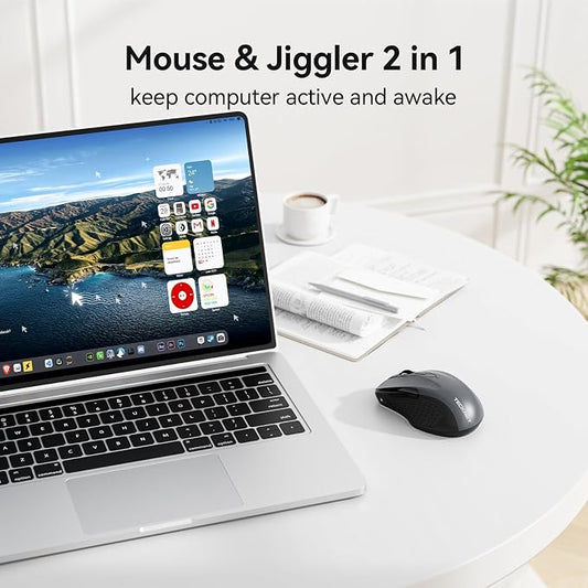 TECKNET Rechargeable Jiggler Wireless Mouse 4800 DPI Silent USB A & Bluetooth - Image 2