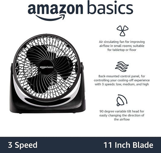 Amazon Basics Air Circulator Fan, Desk Fan - Image 2