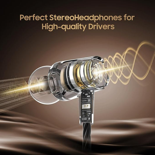Rayleigh USB C Headphones with Microphone 3 Pack, Wired Earbuds with Heavy Bass - Image 2