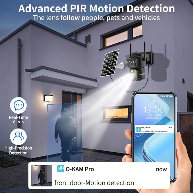 LETSCEE Dual Lens Security Cameras Wireless Outdoor,Solar Cameras - Image 9
