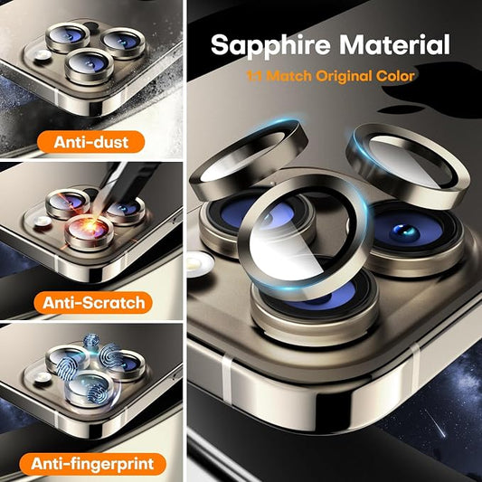 Camera Lens Protector for iPhone 16 Pro Max/16 Pro/15 Pro Max/15 Pro/14 Pro - Image 2