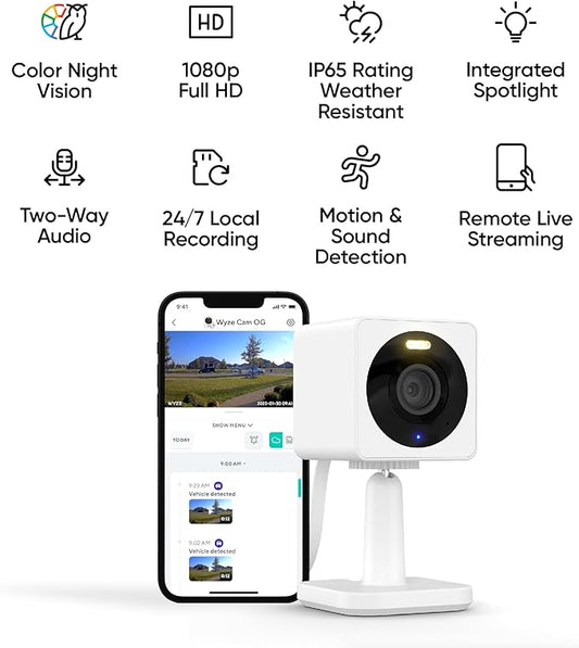 Wyze Cam OG Indoor/Outdoor 1080p Wi-Fi Smart Home Security Camera - Image 2