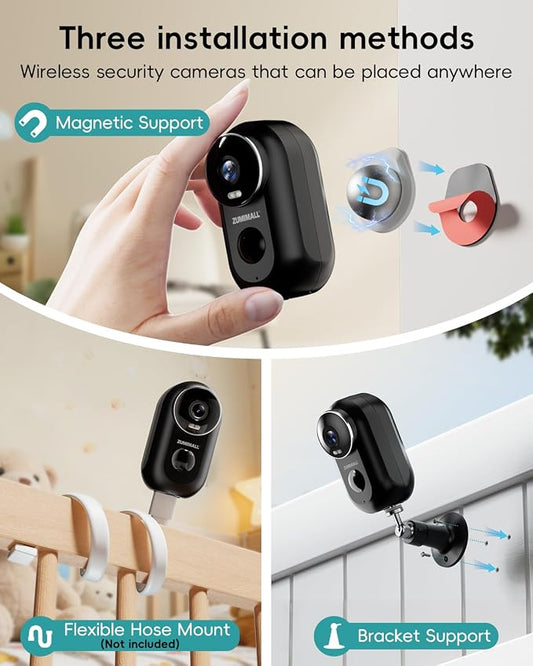 ZUMIMALL Security Cameras Wireless Outdoor, 2 Packs, 2K Cameras - Image 2
