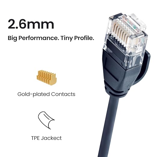 Plusivo Cat 6A Ethernet Cable 35 ft AWG 34 - Image 2