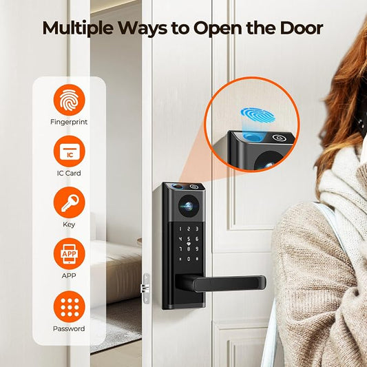 Video Smart Lock with Camera & Doorbell, 5-in-1 Keyless Entry Door Lock with - Image 2