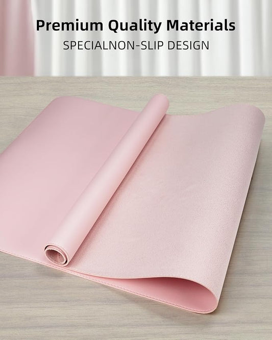Leather Desk Pad Protector, Mouse Pad, Office Desk Mat, Non-Slip PU Leather - Image 2