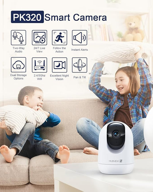 MUBVIEW Pet Camera with Phone App, Indoor Security Camera, 2.4/5GHz WiFi Cameras - Image 2