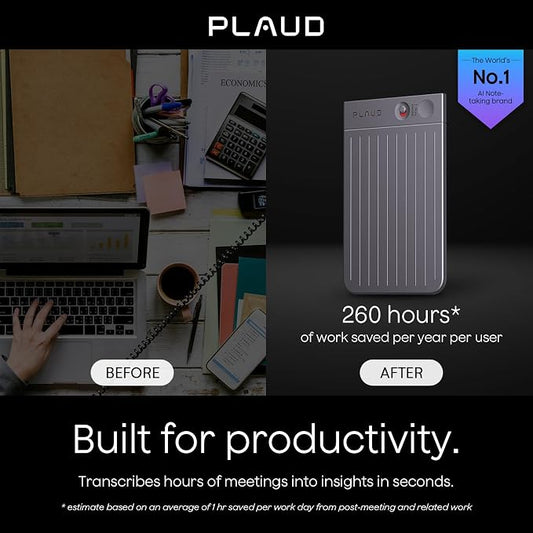 Plaud Note AI Voice Recorder, AI Note Taking Device, Transcribe & Summarize - Image 2