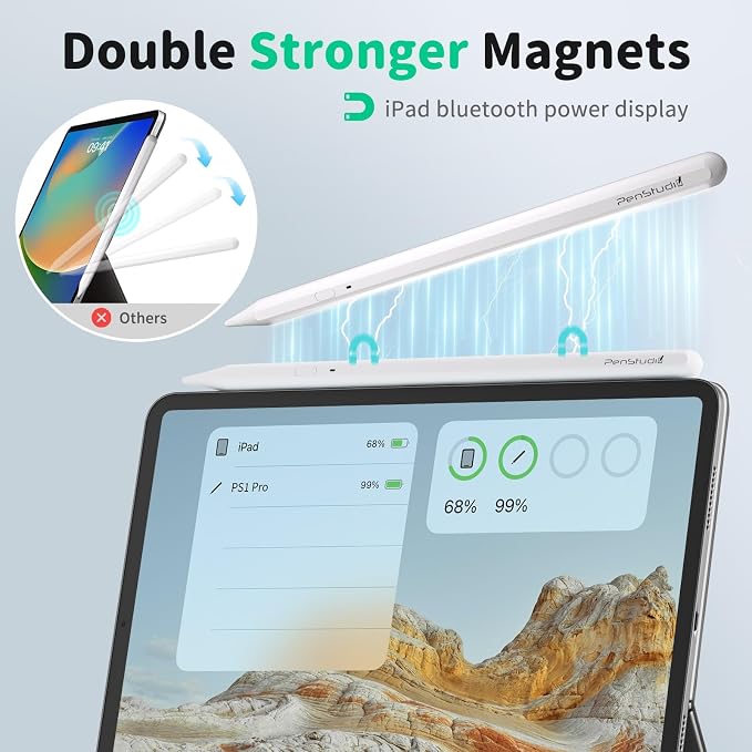 PS1-Pro Stylus Pen for Apple iPad 2018-2025|Faster Charge Custom Shortcuts - Image 9