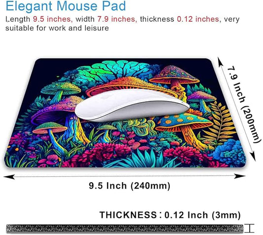 IMAYONDIA Psychedelic Mushrooms Mouse Pad, Colorfull Gaming Mouse Pad, Magical - Image 2