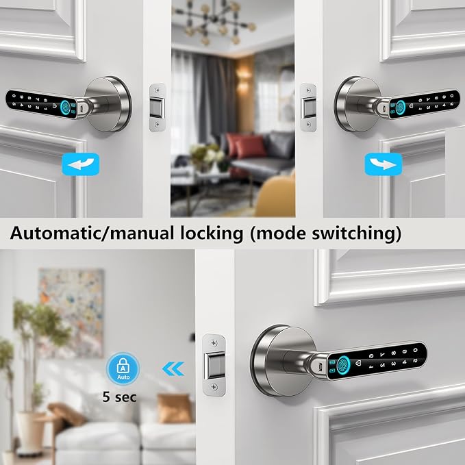 Fingerprint Door Lock-biometric Door Lock,Smart Door knob, - Image 7