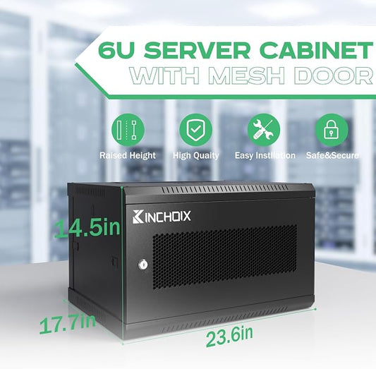 6U Server Cabinet Wall Mount Network Rack Enclosure Cabinet Enclosure - Image 2