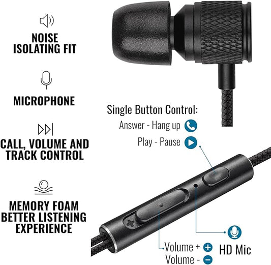 LUDOS Ultra Wired Earbuds in-Ear Headphones, 5 Years Warranty, Earphones - Image 2