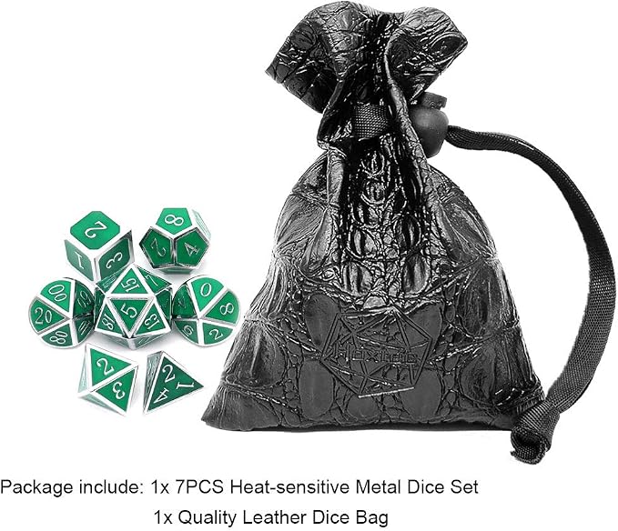 Haxtec Color Shifting Metal DND Dice Set Temperature Sensitive Polyhedral D&D - Image 7