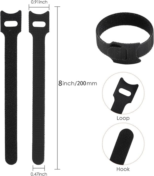 150PCS 8 Inch Cable Ties Reusable Multi-Purpose Wire Ties Cord Organizer - Image 2