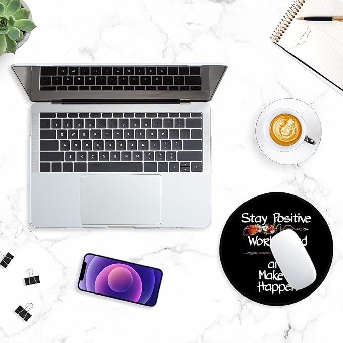 ITNRSIIET Round Mouse Pad with Stitched Edge Premium-Textured Waterproof - Image 7