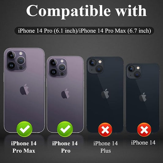 YWXTW Designed for iPhone 14 Pro/iPhone 14 Pro Max Camera Lens Protector Bling - Image 2