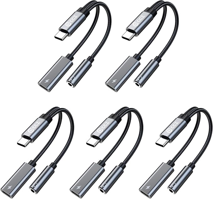 USB Type C to 3.5mm Headphone and Charger Adapter, 2 in 1 USB C to Aux Audio - Image 9