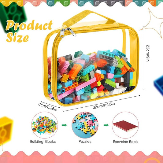 Sanwuta 6 Packs Toy Storage Bags, PVC Organizing Case Bags - Image 2