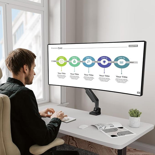 MOUNT PRO Single Monitor Mount for Max 43 Inch Ultrawide Computer Screen - Image 2