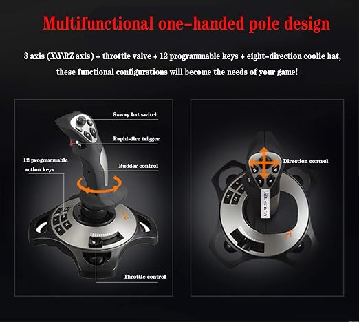 PXN Flight simulator controls 2113 pc flight joystick controls - Image 8