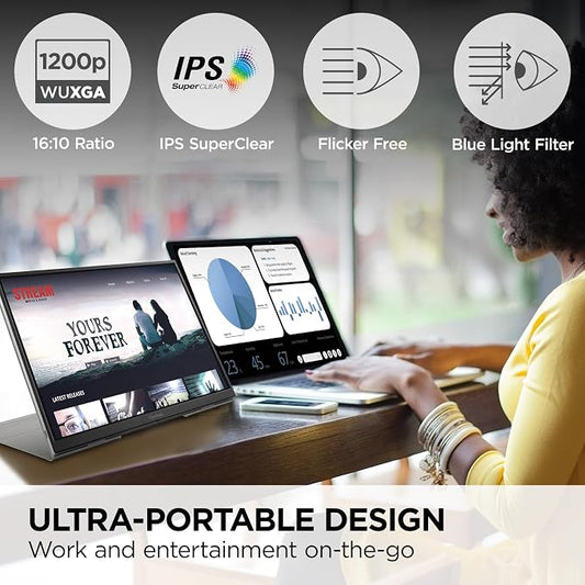 ViewSonic VG1656N 16 Inch 1200p IPS Wireless Portable Monitor - Image 2