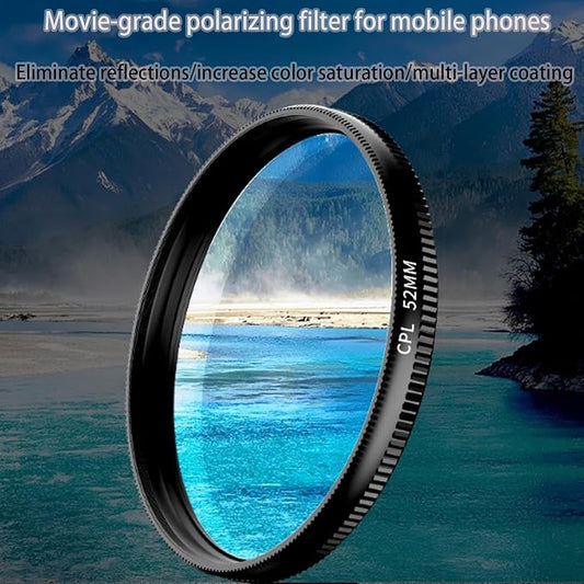 Sightfelt 52mm Clip-0n CPL Phone CameraLens Filter Kit, Circular - Image 2
