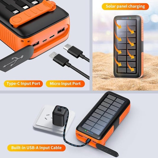 Solar Charger Power Bank 63200mAh, Portable Charger - Image 2