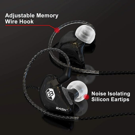 BASN Bsinger PRO in-Ear Monitors Hybrid Dynamic Dual Drivers Two Detachable - Image 2