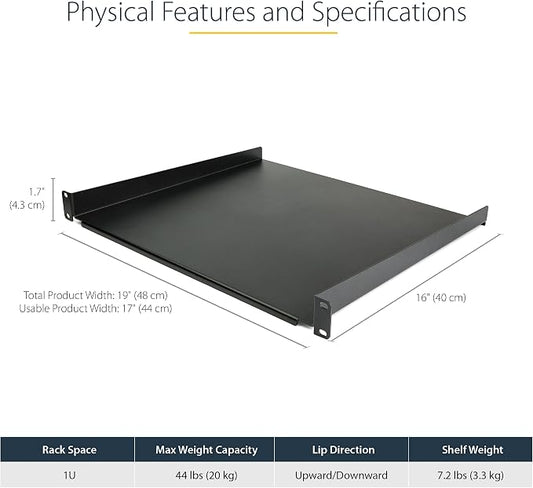StarTech.com 1U Server Rack Shelf - Image 2