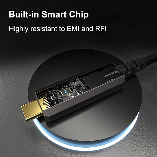FIBBR Fiber Optic USB3.2 Cable, 10Gpbs USB A to USB C Cable - Image 2