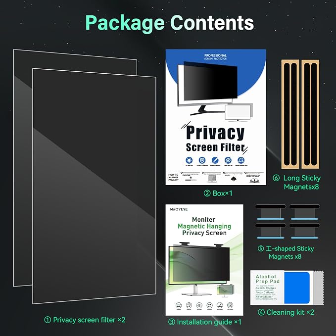Magnetic 24 Inch Computer Privacy Screen - Image 9