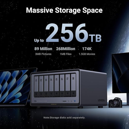 UGREEN NASync DXP8800 Plus 8-Bay Desktop NAS, Intel i5 1235u 10-Core CPU - Image 2