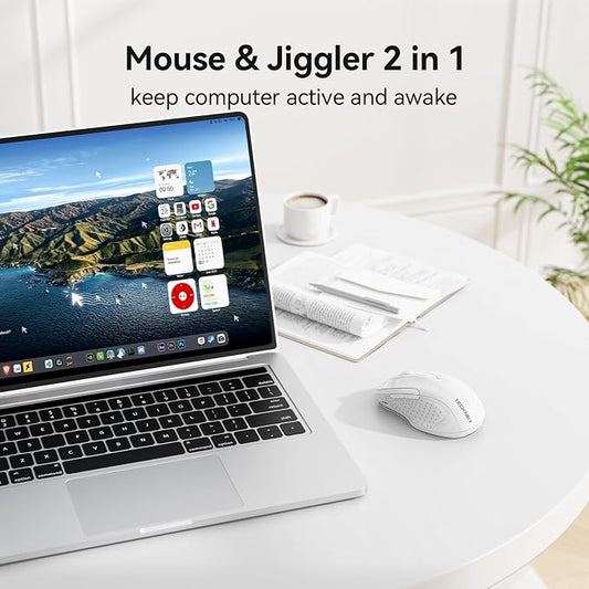 TECKNET Rechargeable Jiggler Wireless Mouse 4800 DPI Silent USB A & Bluetooth - Image 2