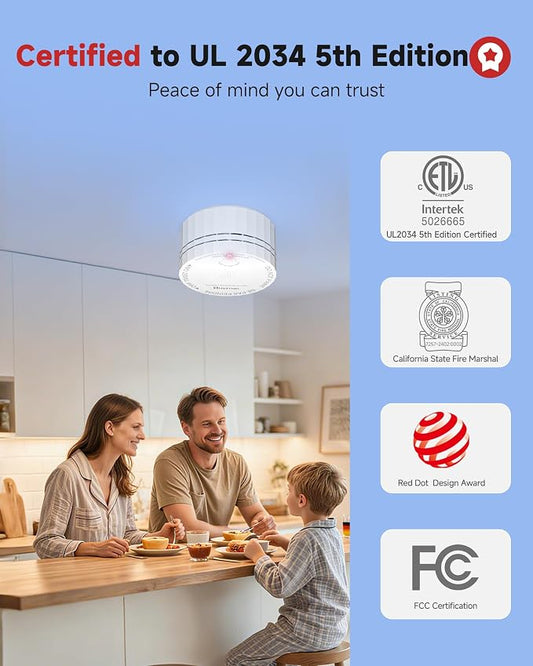 HEIMAN Carbon Monoxide Detectors, Interconnected CO Detector Battery Operated - Image 2