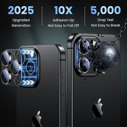Uyiton Compatible with iPhone 16 Pro/iPhone 16 Pro Max Camera Lens Protector - Image 2
