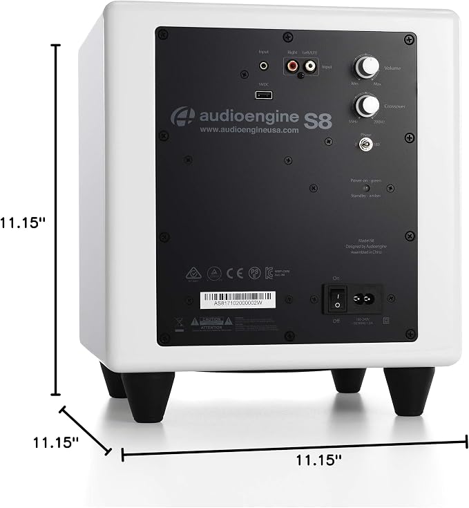 Audioengine S8 Powered Subwoofer Speaker - 250W 8-inch Home Woofer - Image 10