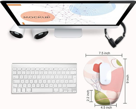 JIKIOU Mouse Pad, 2 Pack Ergonomic Mouse Pads - Image 2