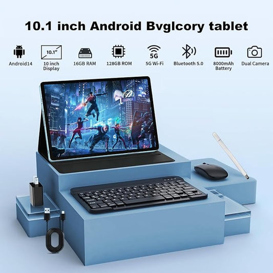 Android 14 Tablet with Keyboard,16GB RAM 128GB ROM 1TB Expand, 8000mAh Battery - Image 2