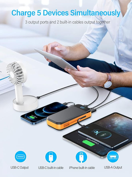 Portable Charger 32000mAh, 22.5W QC 3.0 PD 20W Smart LED Display Fast Charging - Image 2