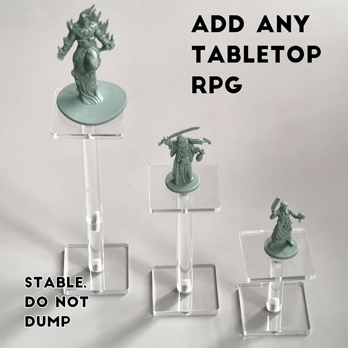 AAiphuwew 6pcs Combat Risers for Flying Miniatures, Adjustable Height - Image 6