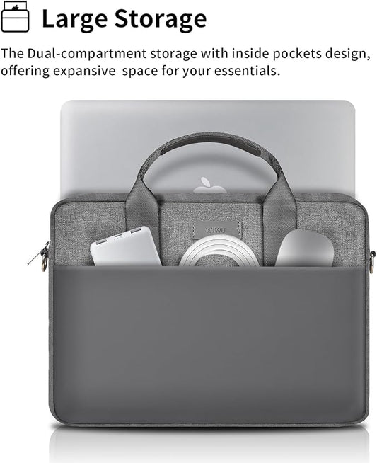 WIWU 15.6 16 Inch Laptop Bag for Men Women, Water-Resistant Laptop Case - Image 2