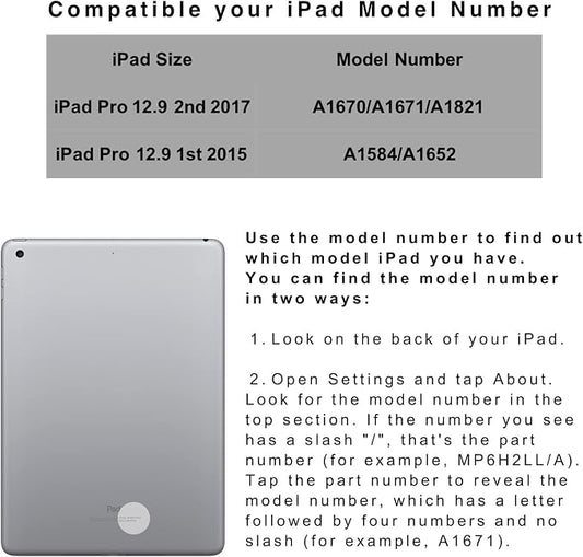 iPad pro 12.9 case with Keyboard 2017 2nd 2015 1st Generation, 360 Rotatable - Image 2