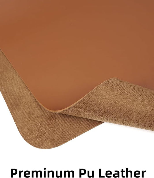 AFIING Leather Desk Pad Protector, Mouse Pad, Office Desk Mat, Non-Slip PU - Image 2